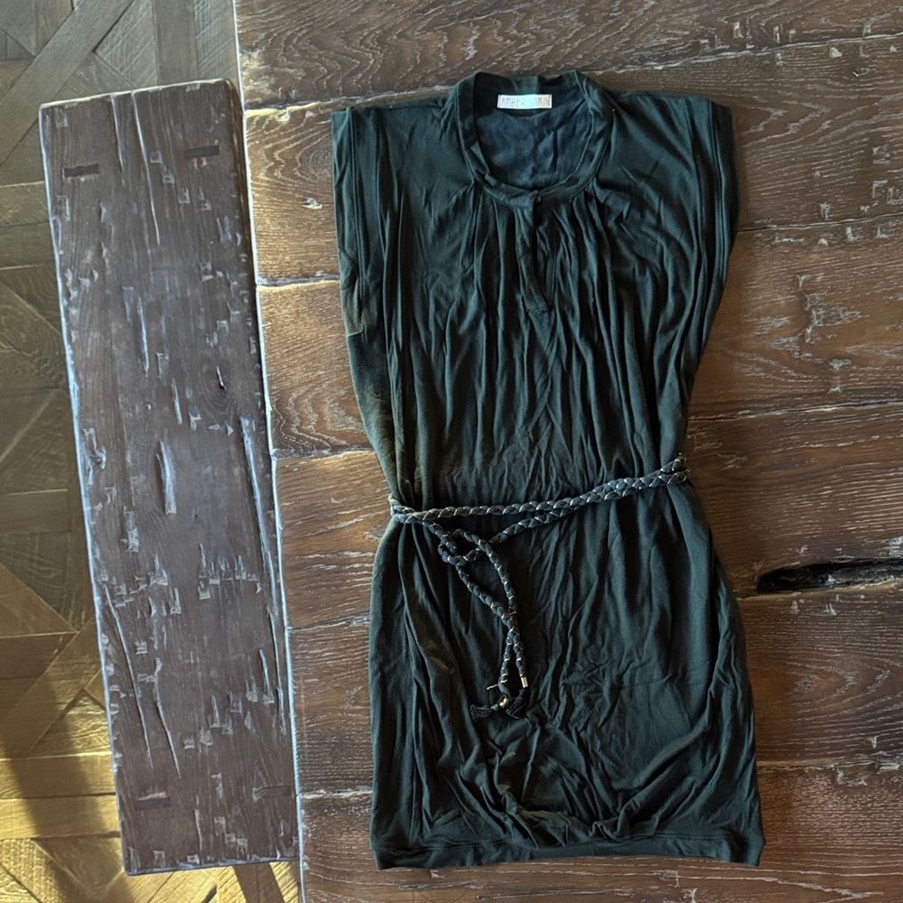 Chic Black Mini Dress with Braided Belt